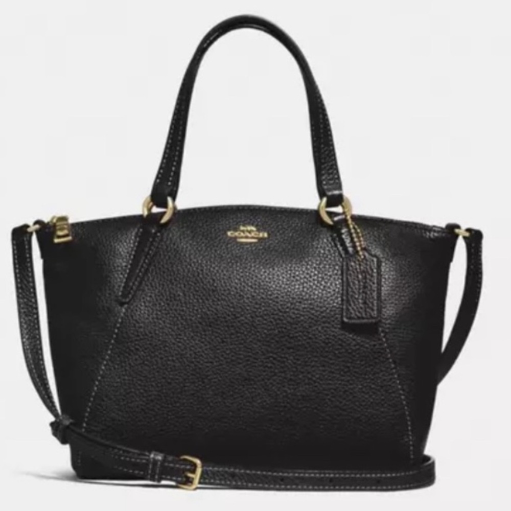 ⛔️SOLD⛔️Authentic Coach pebbled leather Satchel/Cr - Picture 1 of 8